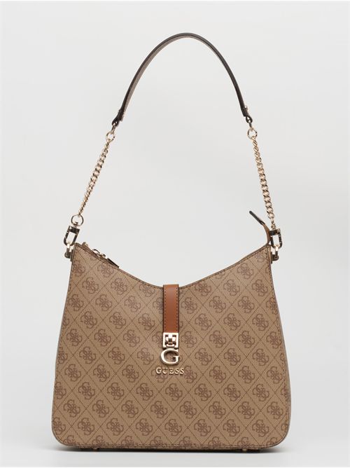 ZAMIRA HOBO SHOULDER LATTE LOGO GUESS | HWSG96 29020LTL